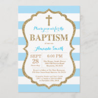 Invitation de baptême de parties scintillantes de