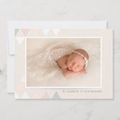 Invitation de baptême de photo géométrique moderne (Devant)