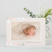 Invitation de baptême de photo géométrique moderne (Debout devant)