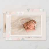 Invitation de baptême de photo géométrique moderne (Devant / Derrière)