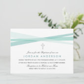 Invitation de Baptême de rubans Abstraits (Debout devant)