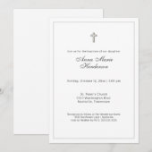 Invitation de baptême de script classique (Devant / Derrière)