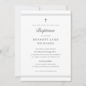 Invitation de baptême d'élégance moderne (Devant)
