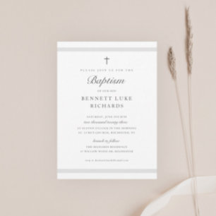 Invitation de baptême d'élégance moderne