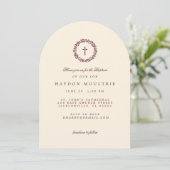 Invitation de baptême écru (Debout devant)