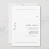 Invitation de baptême en espagnol avec écriture mo (Devant)