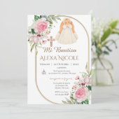 Invitation de baptême en espagnol Boho (Debout devant)