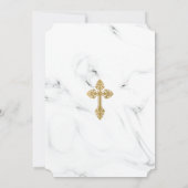 Invitation de Baptême en Marbre Or Espagnol (Dos)
