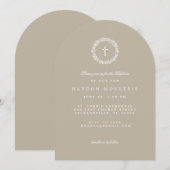 Invitation de baptême en sable (Devant / Derrière)