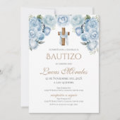 Invitation de baptême espagnol garçon (Devant)