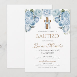 Invitation de baptême espagnol garçon
