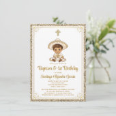 Invitation de baptême et d'anniversaire Charro en (Debout devant)