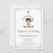 Invitation de baptême et d'anniversaire pour bébé (Devant)