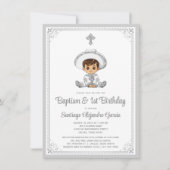 Invitation de baptême et d'anniversaire pour bébé (Devant)