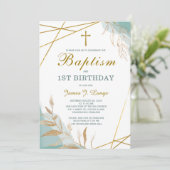Invitation de baptême et de premier anniversaire g (Debout devant)