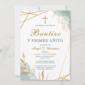 Invitation de Baptême et Premier Anniversaire (Devant)