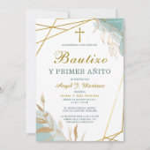 Invitation de Baptême et Premier Anniversaire (Devant)