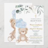 Invitation de Baptême et Premier Anniversaire (Devant / Derrière)