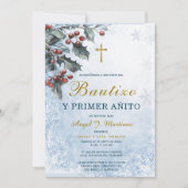 Invitation de Baptême et Premier Anniversaire (Devant)