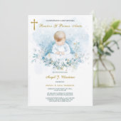 Invitation de Baptême et Premier Anniversaire (Debout devant)