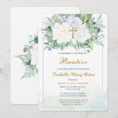 Invitation de Baptême et Premier Anniversaire (Devant / Derrière)
