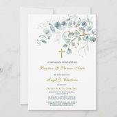 Invitation de Baptême et Premier Anniversaire (Devant)
