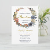 Invitation de Baptême et premier anniversaire Invi (Debout devant)