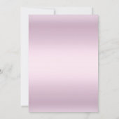 Invitation de baptême fille avec ruban rose et cro (Dos)