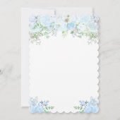 Invitation de baptême floral (Dos)