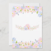 Invitation de baptême floral Pastel doux (Dos)