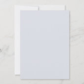 Invitation de baptême florale bleue pour fille (Dos)