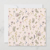 Invitation de baptême florale de printemps-été à f (Dos)