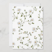 Invitation de baptême florale verte botanique (Dos)
