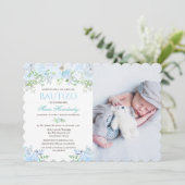 Invitation De Baptême Garçon Baptême Enfant (Debout devant)