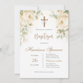 Invitation de baptême garçon bohème (Devant)