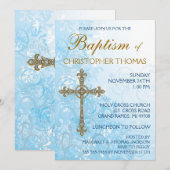 Invitation de baptême moderne (Devant / Derrière)