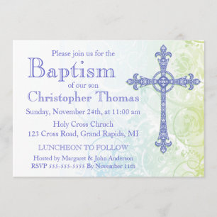 Invitation de baptême moderne