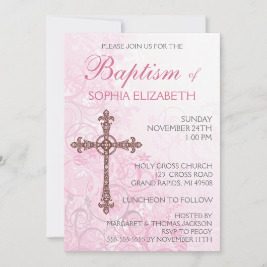 Invitation de baptême moderne (Devant)