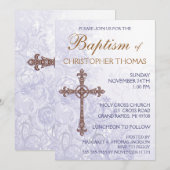 Invitation de baptême moderne (Devant / Derrière)