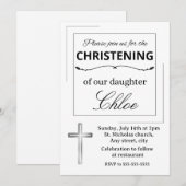Invitation de baptême modifiable (Devant / Derrière)