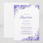 Invitation de baptême modifiable, Invitation de ba (Devant / Derrière)