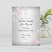 Invitation de baptême papillon tourbillon argent r (Debout devant)