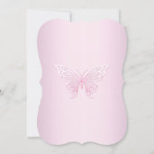 Invitation de baptême Papillon Tourbillon Rose & C (Dos)