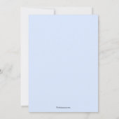 Invitation de baptême pour bébé garçon Croix et Cœ (Dos)