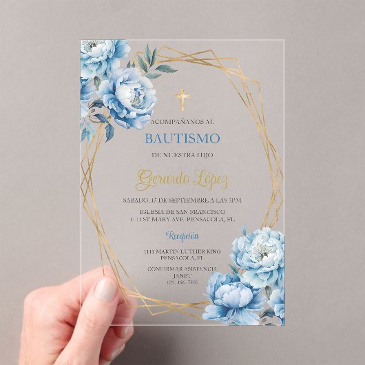 Invitation de baptême pour garçon (In situ (ordinateur de poche))