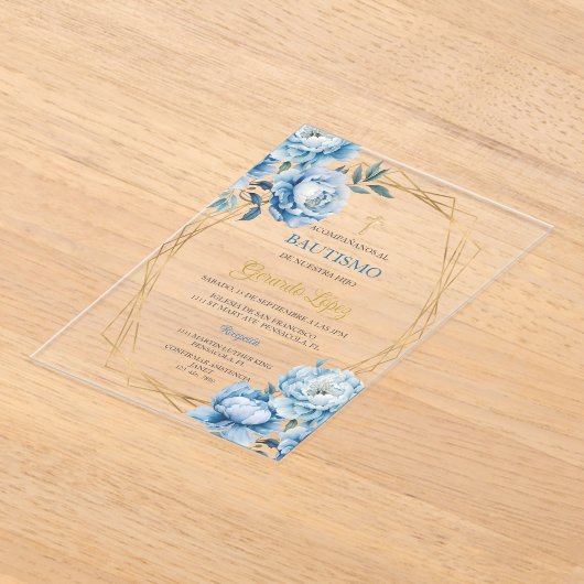 Invitation de baptême pour garçon (Poser)