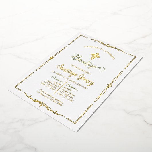 Invitation de baptême pour garçon (Rotation)