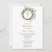 Invitation de baptême pour garçon ou fille.  (Devant)