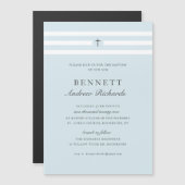 Invitation de baptême pour garçons Élégance Classi (Devant / Derrière)