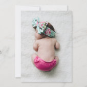 Invitation de baptême pourpre Dusty (Dos)